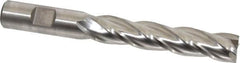 Niagara Cutter - 5/8", 3" LOC, 5/8" Shank Diam, 5-1/8" OAL, 4 Flute, Cobalt Square End Mill - Single End, Uncoated, Spiral Flute, 30° Helix, Centercutting, Right Hand Cut, Right Hand Flute, Series SPC408 - Benchmark Tooling
