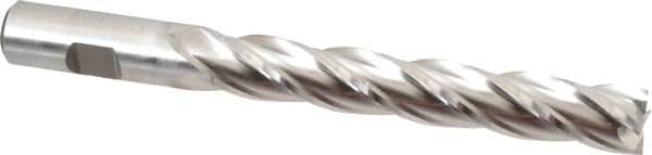 Niagara Cutter - 5/8", 4" LOC, 5/8" Shank Diam, 6-1/8" OAL, 4 Flute, Cobalt Square End Mill - Single End, Uncoated, Spiral Flute, 30° Helix, Centercutting, Right Hand Cut, Right Hand Flute, Series SPC408 - Benchmark Tooling