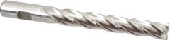Niagara Cutter - 5/8", 4" LOC, 5/8" Shank Diam, 6-1/8" OAL, 4 Flute, Cobalt Square End Mill - Single End, Uncoated, Spiral Flute, 30° Helix, Centercutting, Right Hand Cut, Right Hand Flute, Series SPC408 - Benchmark Tooling