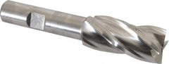 Niagara Cutter - 3/4", 1-5/8" LOC, 1/2" Shank Diam, 3-5/8" OAL, 4 Flute, Cobalt Square End Mill - Single End, Uncoated, Spiral Flute, 30° Helix, Centercutting, Right Hand Cut, Right Hand Flute, Series SPC408 - Benchmark Tooling