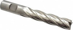Niagara Cutter - 3/4", 3" LOC, 3/4" Shank Diam, 5-1/4" OAL, 4 Flute, Cobalt Square End Mill - Single End, Uncoated, Spiral Flute, 30° Helix, Centercutting, Right Hand Cut, Right Hand Flute, Series SPC408 - Benchmark Tooling