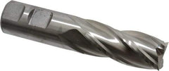 Niagara Cutter - 7/8", 1-7/8" LOC, 7/8" Shank Diam, 4-1/8" OAL, 4 Flute, Cobalt Square End Mill - Single End, Uncoated, Spiral Flute, 30° Helix, Centercutting, Right Hand Cut, Right Hand Flute, Series SPC408 - Benchmark Tooling