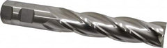 Niagara Cutter - 1", 4" LOC, 1" Shank Diam, 6-1/2" OAL, 4 Flute, Cobalt Square End Mill - Single End, Uncoated, Spiral Flute, 30° Helix, Centercutting, Right Hand Cut, Right Hand Flute, Series SPC408 - Benchmark Tooling