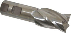 Niagara Cutter - 1-1/4", 2" LOC, 1" Shank Diam, 4-1/2" OAL, 4 Flute, Cobalt Square End Mill - Single End, Uncoated, Spiral Flute, 30° Helix, Centercutting, Right Hand Cut, Right Hand Flute, Series SPC408 - Benchmark Tooling