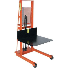 Wesco Industrial Products - 1,000 Lb Capacity, 60" Lift Height, Steel Stacker Manually Operated Lift - Benchmark Tooling