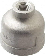 Merit Brass - 1 x 1/4" Grade 304 Stainless Steel Pipe Reducer Coupling - FNPT x FNPT End Connections, 150 psi - Benchmark Tooling