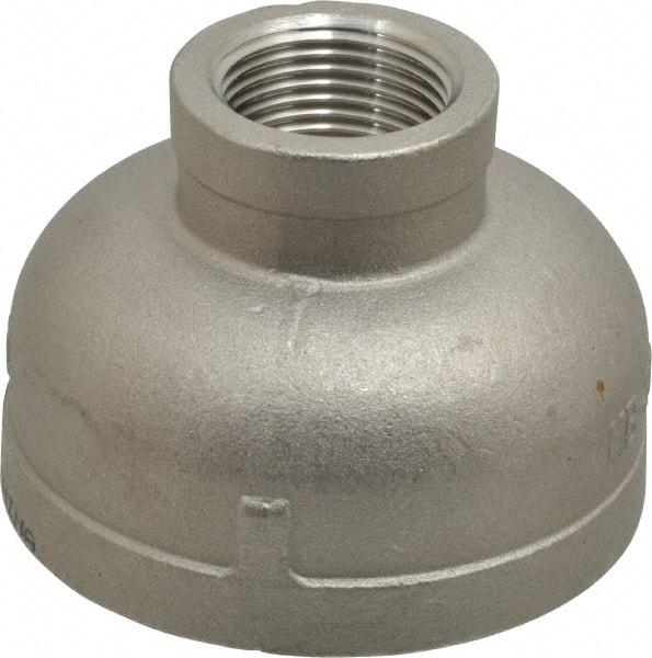 Merit Brass - 2 x 3/4" Grade 304 Stainless Steel Pipe Reducer Coupling - FNPT x FNPT End Connections, 150 psi - Benchmark Tooling