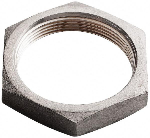 Merit Brass - 3/8" Grade 316 Stainless Steel Pipe Locknut - FNPSL End Connections, 150 psi - Benchmark Tooling