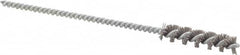 Brush Research Mfg. - 0.275" Diam Helical Nylon Tube Brush - Single Spiral, 0.018" Filament Diam, 1-1/4" Brush Length, 4-1/2" OAL, 0.112" Diam Steel Shank - Benchmark Tooling