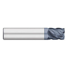 Corner Radius End Mill: 3/8″ Dia, 5/8″ LOC, 0.02″ Radius, 5 Flutes, Solid Carbide 2″ OAL, 3/8″ Shank Dia, 45 ° Helix, AlTiN Coated, Corner Radius End, Centercutting