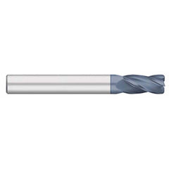 Corner Radius End Mill: 5/16″ Dia, 1-1/8″ LOC, 0.02″ Radius, 4 Flutes, Solid Carbide 3″ OAL, 5/16″ Shank Dia, 30 ° Helix, AlTiN Coated, Corner Radius End, Centercutting