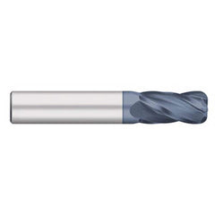 Corner Radius End Mill: 1″ Dia, 1-1/2″ LOC, 0.06″ Radius, 4 Flutes, Solid Carbide 4″ OAL, 1″ Shank Dia, 30 ° Helix, AlTiN Coated, Corner Radius End, Centercutting