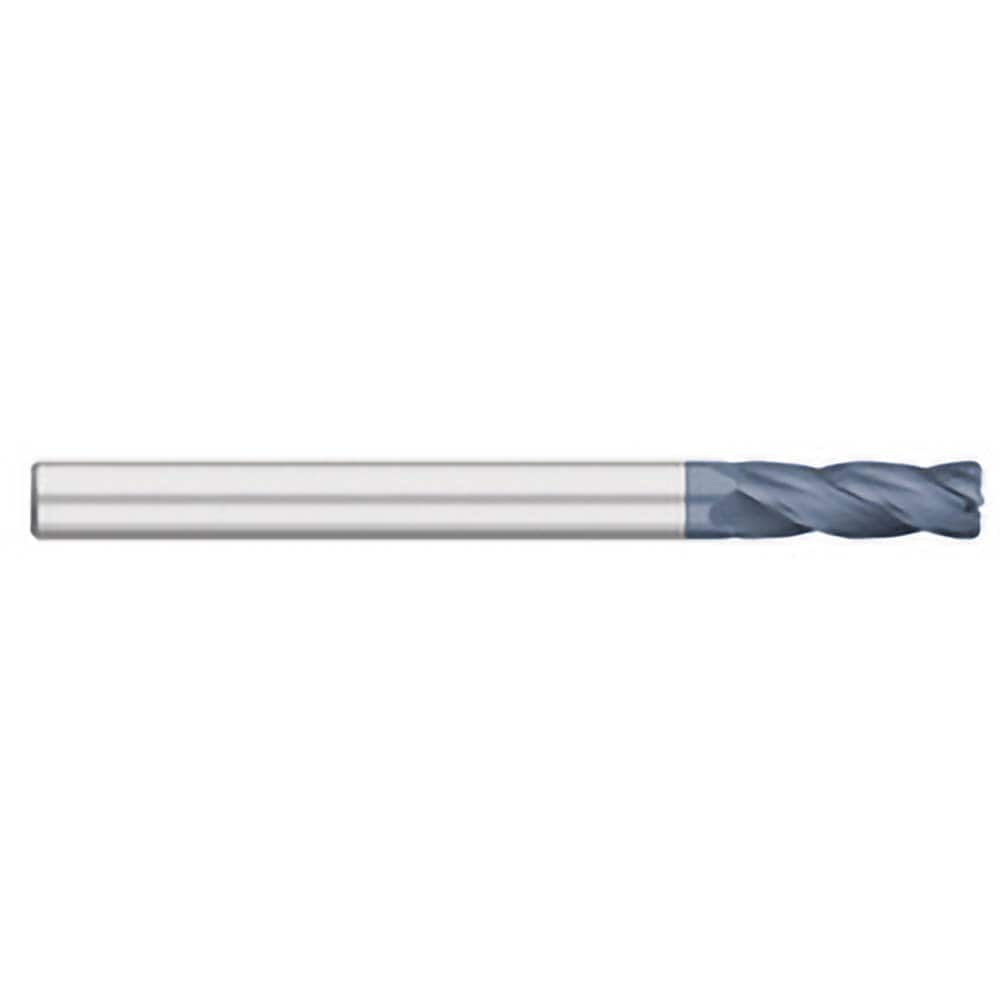 Corner Radius End Mill: 3/4″ Dia, 4″ LOC, 1/64″ Radius, 4 Flutes, Solid Carbide 7″ OAL, 3/4″ Shank Dia, 30 ° Helix, AlTiN Coated, Corner Radius End, Centercutting