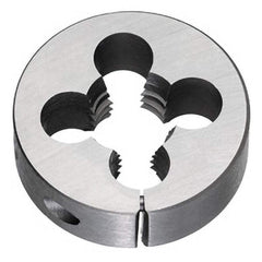 Titan USA - Round Dies; Thread Size: 9/16-12 ; Outside Diameter (Inch): 1-1/2 ; Material: High Speed Steel ; Adjustable: Yes ; Thread Direction: Right Hand ; Series/List: 790 - Exact Industrial Supply