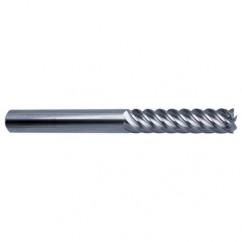 10mm Dia. - 100mm OAL - 45° Helix Bright Carbide End Mill - 6 FL - Benchmark Tooling