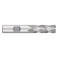 Square End Mill: 3/16'' Dia, 1/2'' LOC, 3/8'' Shank Dia, 2-3/8'' OAL, 4 Flutes, Cobalt Single End, Uncoated, Upcut Flute, 30 ° Helix, Centercutting, RH Cut, RH Flute