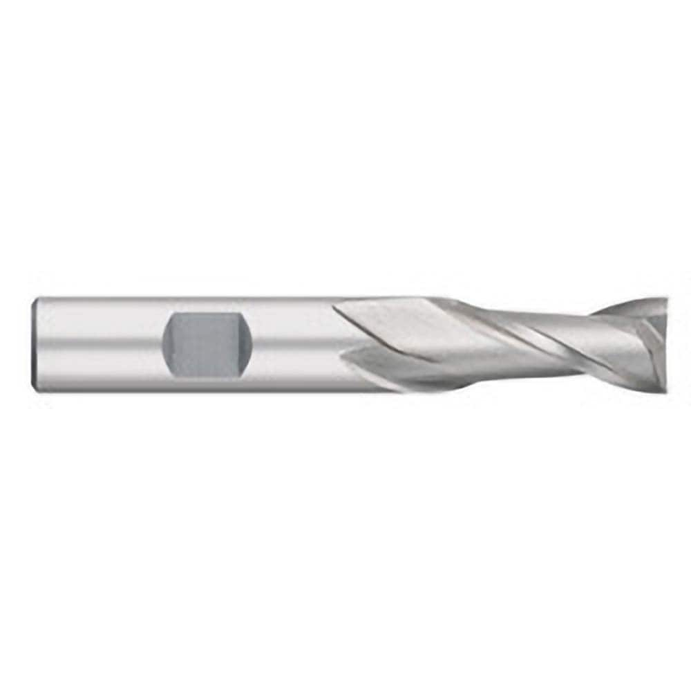 Square End Mill: 3/16'' Dia, 7/16'' LOC, 3/8'' Shank Dia, 2-5/16'' OAL, 2 Flutes, Cobalt Single End, Uncoated, Upcut Flute, 30 ° Helix, Centercutting, RH Cut, RH Flute