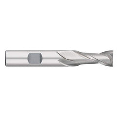 Square End Mill: 1/8'' Dia, 3/8'' LOC, 3/8'' Shank Dia, 2-5/16'' OAL, 2 Flutes, Cobalt Single End, Uncoated, Upcut Flute, 30 ° Helix, Centercutting, RH Cut, RH Flute