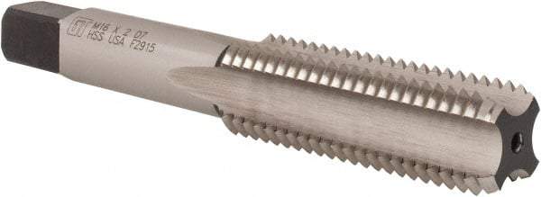 Vermont Tap & Die - M16x2.00 Metric Coarse 6H 4 Flute Bright Finish High Speed Steel Straight Flute Standard Hand Tap - Bottoming, Right Hand Thread, 3-13/16" OAL, 1-13/16" Thread Length, D7 Limit, Oversize - Exact Industrial Supply