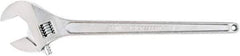 Crescent - 2-7/16" Jaw Capacity, 24" Standard Adjustable Wrench - Steel, Chrome Finish, 24" OAL - Benchmark Tooling