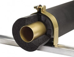 Klo-Shure - 7/8" Pipe, Zinc Plated Steel Strut Mount Insulation Coupling - Trivalent Zinc & Yellow - Benchmark Tooling