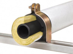 Klo-Shure - 1-1/2" Pipe, Zinc Plated Steel Strut Mount Insulation Coupling - Trivalent Zinc & Yellow - Benchmark Tooling