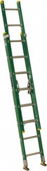 Louisville - 16' High, Type I Rating, Fiberglass Industrial Extension Ladder - Benchmark Tooling