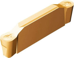 Sandvik Coromant - E2N123x2 RO 2mm Cutting Width Carbide Grooving Insert - 19.2mm Max Depth of Cut, Neutral, 1mm Corner Radius, TiAlN Finish - Benchmark Tooling