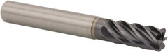 Kennametal - 10mm, 6 Flute, Single End, Solid Carbide, 1mm Corner Radius End Mill - 76mm OAL, 38° Helix, Right Hand Flute, 22mm LOC, Right Hand Cut, 30mm Extended Reach - Benchmark Tooling