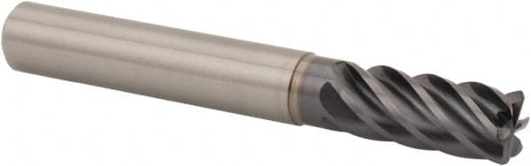 Kennametal - 12mm, 6 Flute, Single End, Solid Carbide, 0.5mm Corner Radius End Mill - 84mm OAL, 38° Helix, Right Hand Flute, 26mm LOC, Right Hand Cut, 36mm Extended Reach - Benchmark Tooling