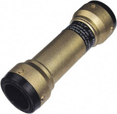 SharkBite - 2-1/8" Outside Diam, Metal Push-to-Connect Tube Coupling - 200 Max psi, Tube to Tube Connection, EPDM O-Ring - Benchmark Tooling