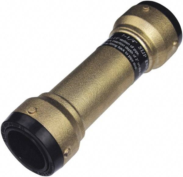 SharkBite - 1-5/8" Outside Diam, Metal Push-to-Connect Tube Coupling - 200 Max psi, Tube to Tube Connection, EPDM O-Ring - Benchmark Tooling