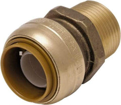 SharkBite - Brass & Chrome Pipe Fittings Type: Adapter Fitting Size: 1/2 x 1/2 - Benchmark Tooling