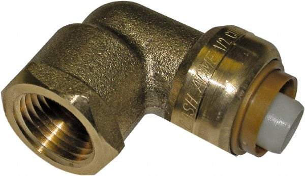 SharkBite - Brass & Chrome Pipe Fittings Type: 90 Elbow Fitting Size: 3/4 x 3/4 - Benchmark Tooling