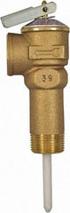 CASH ACME - 3/4" Inlet, 3/4" Outlet, FNPT x MNPT, ASME Safety Relief Valve - 150 Max psi, Bronze, 500000 BTUs - Benchmark Tooling