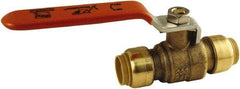 SharkBite - 3/4 x 3/4" Pipe, Standard Port, Brass Standard Ball Valve - Inline - Two Way Flow, Push-to-Connect x Push-to-Connect Ends, Steel Handle, 200 WOG - Benchmark Tooling