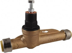 SharkBite - 1/2" Pipe, Push Fit End Connection, Bronze Body Pressure Regulating Valve - EPDM Seal, 200 psi Inlet Pressure, 10 to 70 psi Working Pressure - Benchmark Tooling