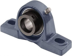 Tritan - 3/4" ID, 5" OAL x 2.4409" OAH Pillow Block - 1,490 Lb Static Cap, 2,880 Lb Dyn Cap, 3.74" Btw Mnt Hole Ctrs, 1-5/16" Base-to-Ctr Ht, Cast Iron/Steel - Benchmark Tooling