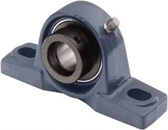 Tritan - 1-3/4" ID, 7.4803" OAL x 4.1732" OAH Pillow Block - 4,630 Lb Static Cap, 7,100 Lb Dyn Cap, 5-3/4" Btw Mnt Hole Ctrs, 2-1/8" Base-to-Ctr Ht, Cast Iron/Steel - Benchmark Tooling