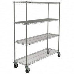 Metro - 600 Lb Capacity 4 Shelf Mobile Wire Shelving Unit - Add-On Unit - Benchmark Tooling