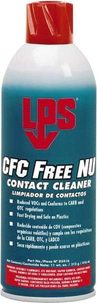 LPS - 11 Ounce Aerosol Contact Cleaner - 0°F Flash Point, Flammable, Food Grade, Plastic Safe - Benchmark Tooling