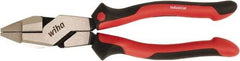 Wiha - 9-1/2" OAL, Side Cutting Linesman's Pliers - Soft Grip Handles - Benchmark Tooling