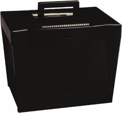 Pendaflex - 1 Compartment, 13-1/2" Wide x 10-7/8" High x 10-1/4" Deep, Portable Storage Box - Plastic, Black - Benchmark Tooling