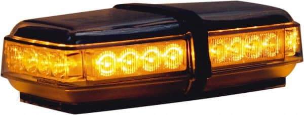 Buyers Products - Variable Flash Rate, Magnetic or Permanent Mount Emergency LED Lightbar Assembly - Powered by DC, Amber - Benchmark Tooling