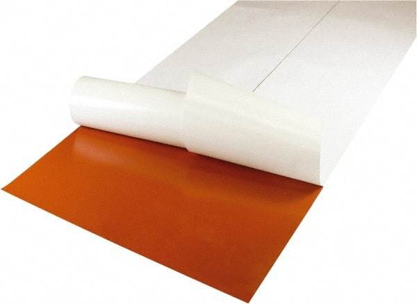 Value Collection - 36" Long, 12" Wide, 3/8" Thick, Silicone Rubber Foam Sheet - 35 to 45 Durometer, Red, -60 to 400°F, 550 psi Tensile Strength, Adhesive Backing - Benchmark Tooling