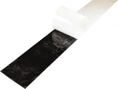 Value Collection - 1/8" Thick x 4" Wide x 36" Long, Adhesive Backed Buna-N Rubber Strip - Stock Length, 40 Shore A Durometer, 800 psi Tensile Strength, -30 to 220°F, Black - Benchmark Tooling