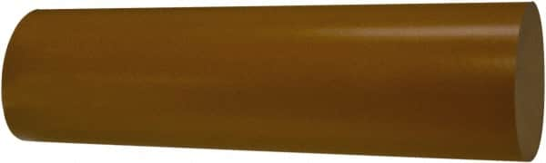 TriStar - 2' Long, 1-1/2" Diam, Plastic Plastic Rod - + 1/4 - 0.0" Length Tolerance, +0.030/-0.000" Diam Tolerance, 60D Hardness, Dull Gold - Benchmark Tooling