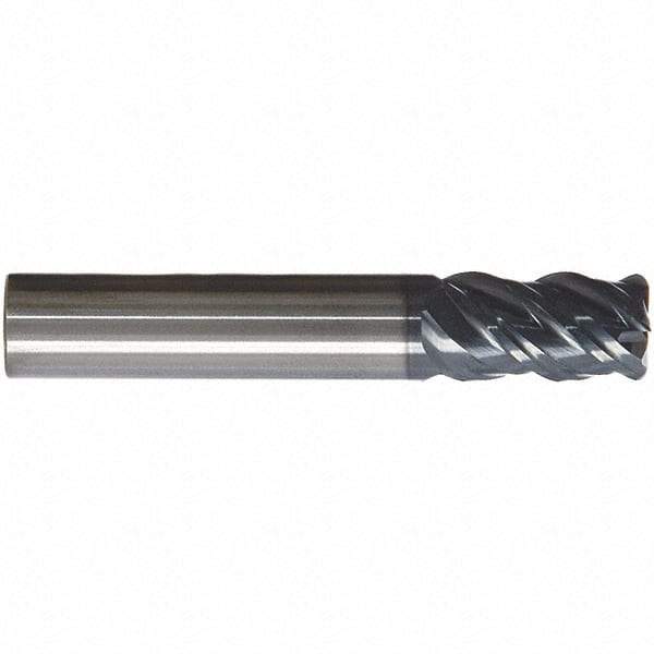 SGS - 10mm, 4 Flute, Single End, Solid Carbide, 0.0197" Corner Radius End Mill - 66mm OAL, 41° Helix, 10mm LOC, Right Hand Cut - Benchmark Tooling