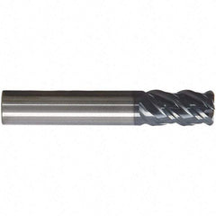 SGS - 8mm, 4 Flute, Single End, Solid Carbide, 0.0197" Corner Radius End Mill - 58mm OAL, 41° Helix, 8mm LOC, Right Hand Cut - Benchmark Tooling