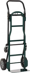 Harper Trucks - 700 Lb Capacity 48" OAH Convertible Hand Truck - 14 x 7" Base Plate, Continuous Handle, Steel, Solid Rubber Swivel Wheels - Benchmark Tooling